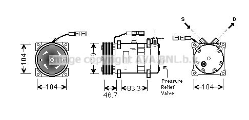 AVA QUALITY COOLING Kompresors, Gaisa kond. sistēma MNAK048